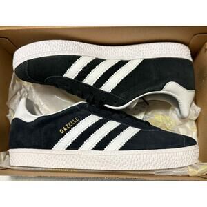 Adidas Gazelle C Black White Gold BB2507 Kids Unisex Size 3